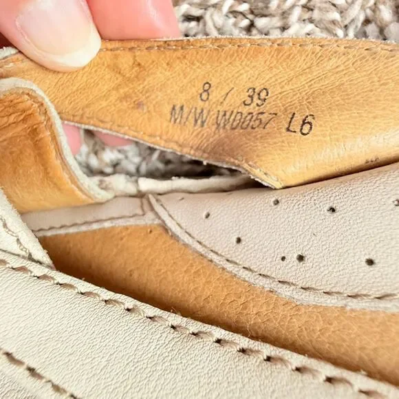 Born Creamy Taupe Leather Sandals - Picture 4 of 7